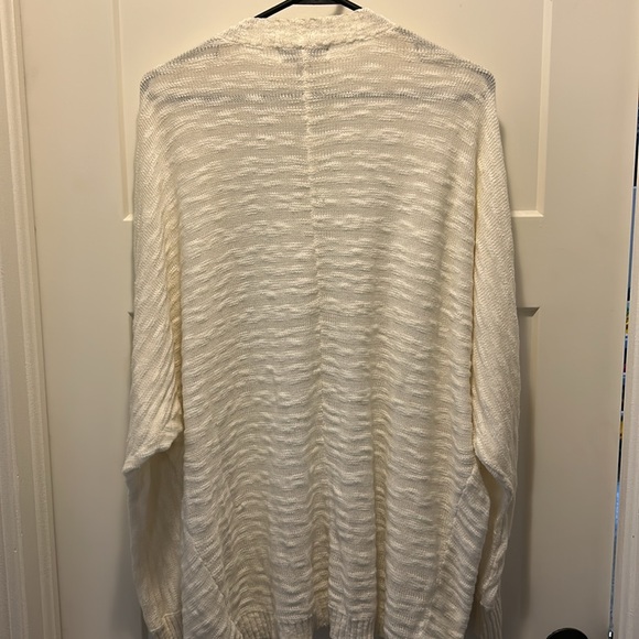 Open front cream cardigan - long length - Picture 3 of 5